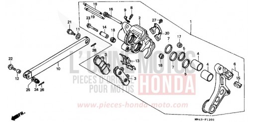 PINZA FRENO POSTERIORE CBR600FH di 1987